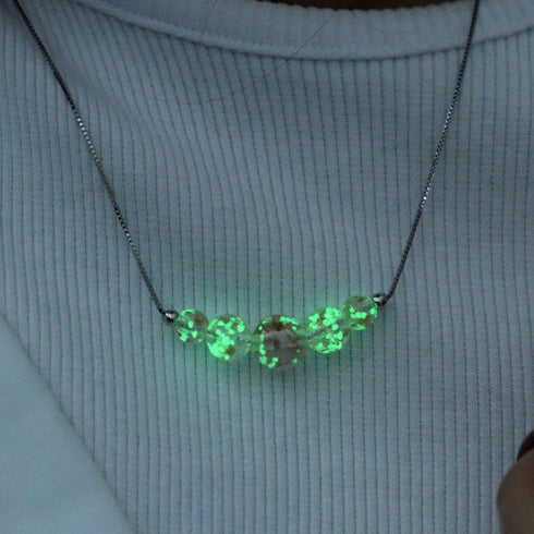 Rosewater | .925 Sterling Silver | Firefly Glass Infinity Clasp Necklace